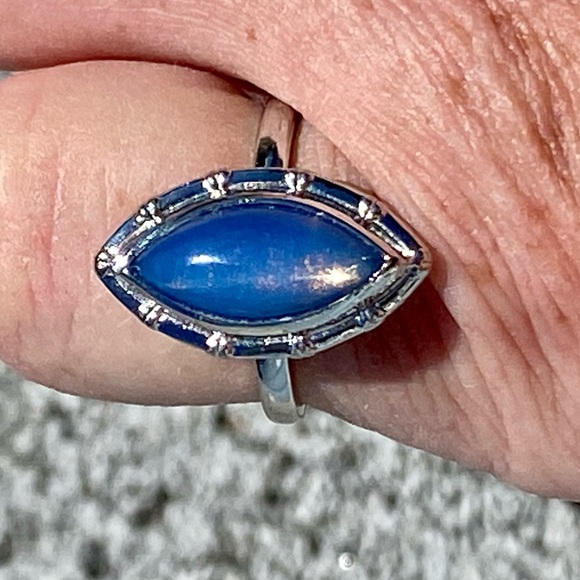 BEAUTIFUL CATS EYE SIMULATED RING - Picture 3 of 11